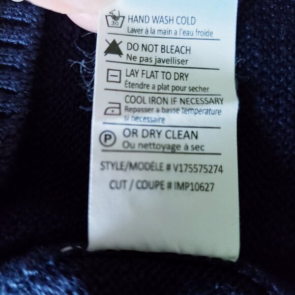 Vince Linen Oversized Long Sleeve Open Knit Mesh Blue Tunic Sweater - Picture 9 of 9